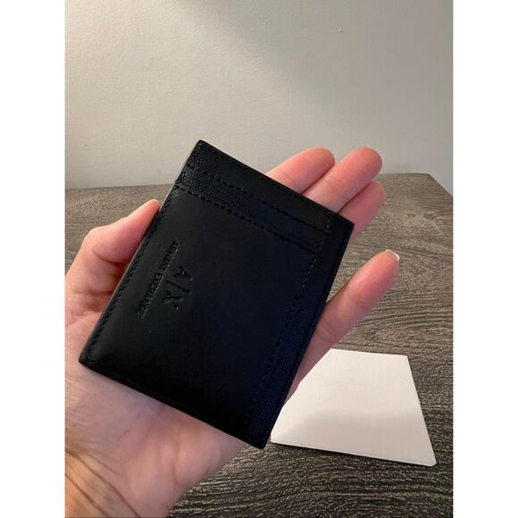 Armani Exchange Card Holder with Monogram and Stripes - Picture 8 of 11